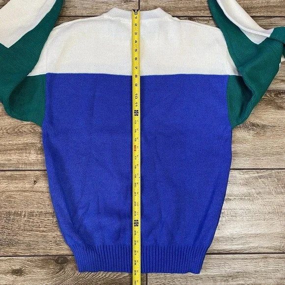 Vintage Colorblock Grandpa Sweater - Picture 5 of 6